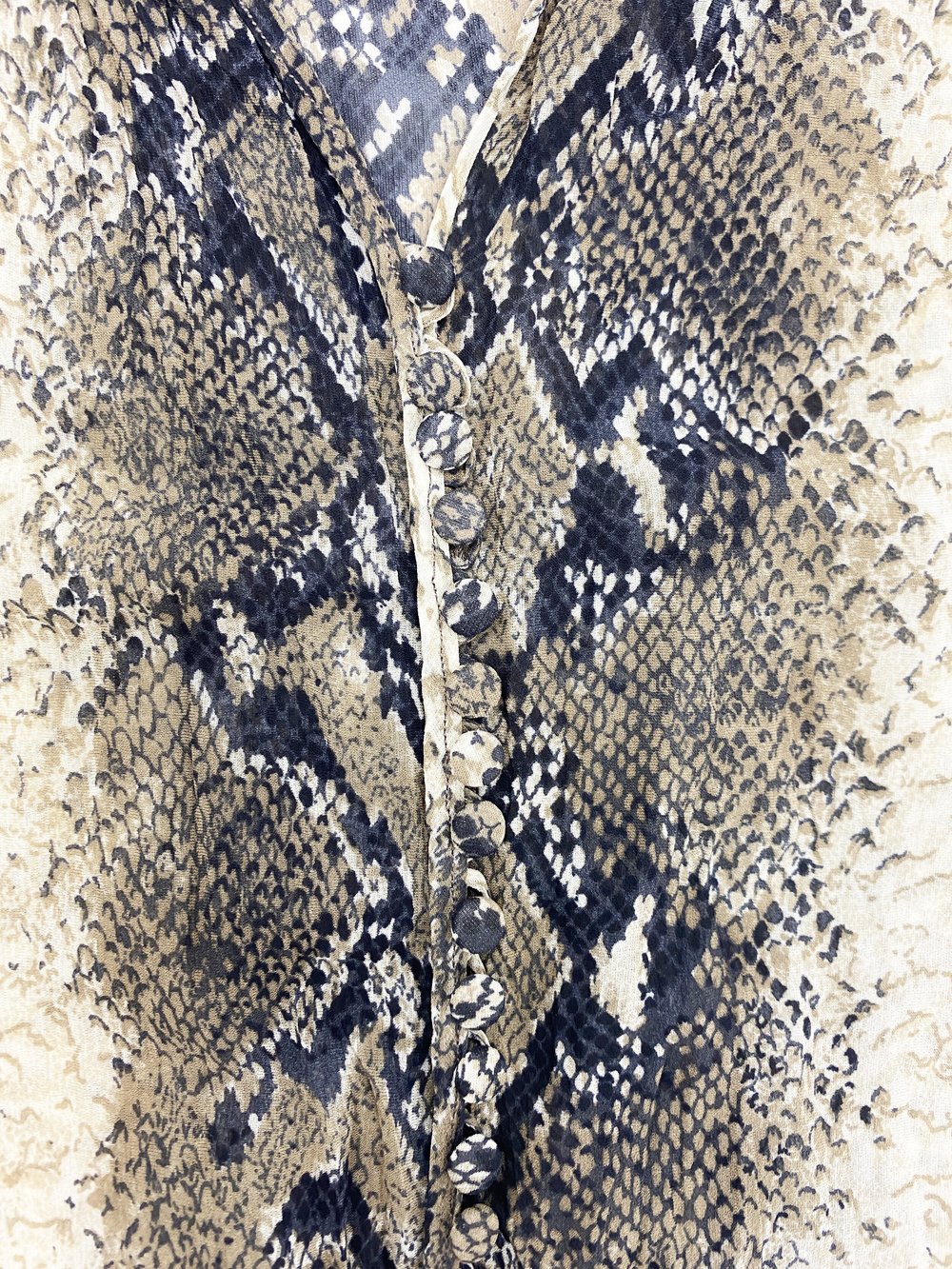 John Galliano S/S 2000 snake print silk top — JAMES VELORIA