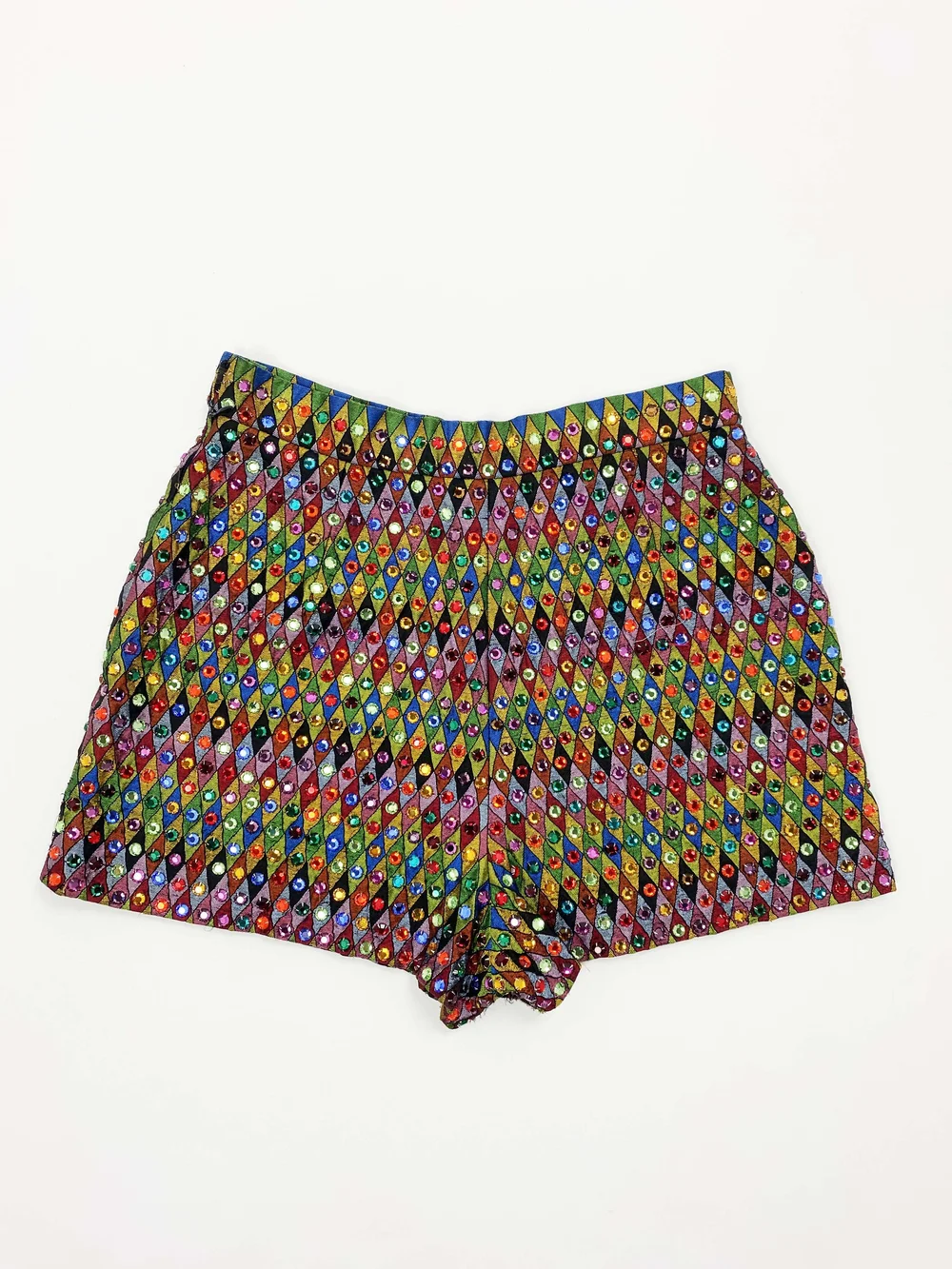Todd Oldham S/S 1993 rhinestone diamond shorts — JAMES VELORIA
