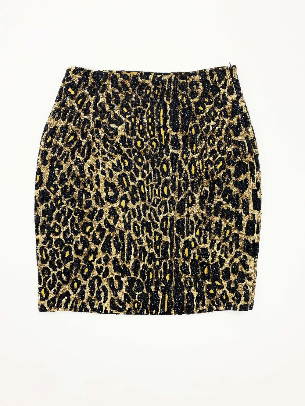 Todd Oldham F/W 1992 beaded leopard print skirt — JAMES VELORIA