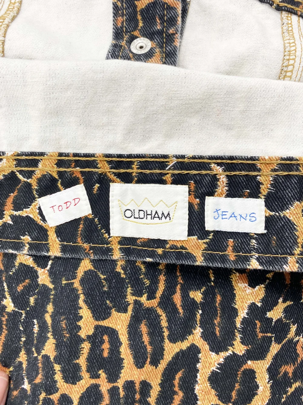 Todd Oldham leopard print jean jacket — JAMES VELORIA