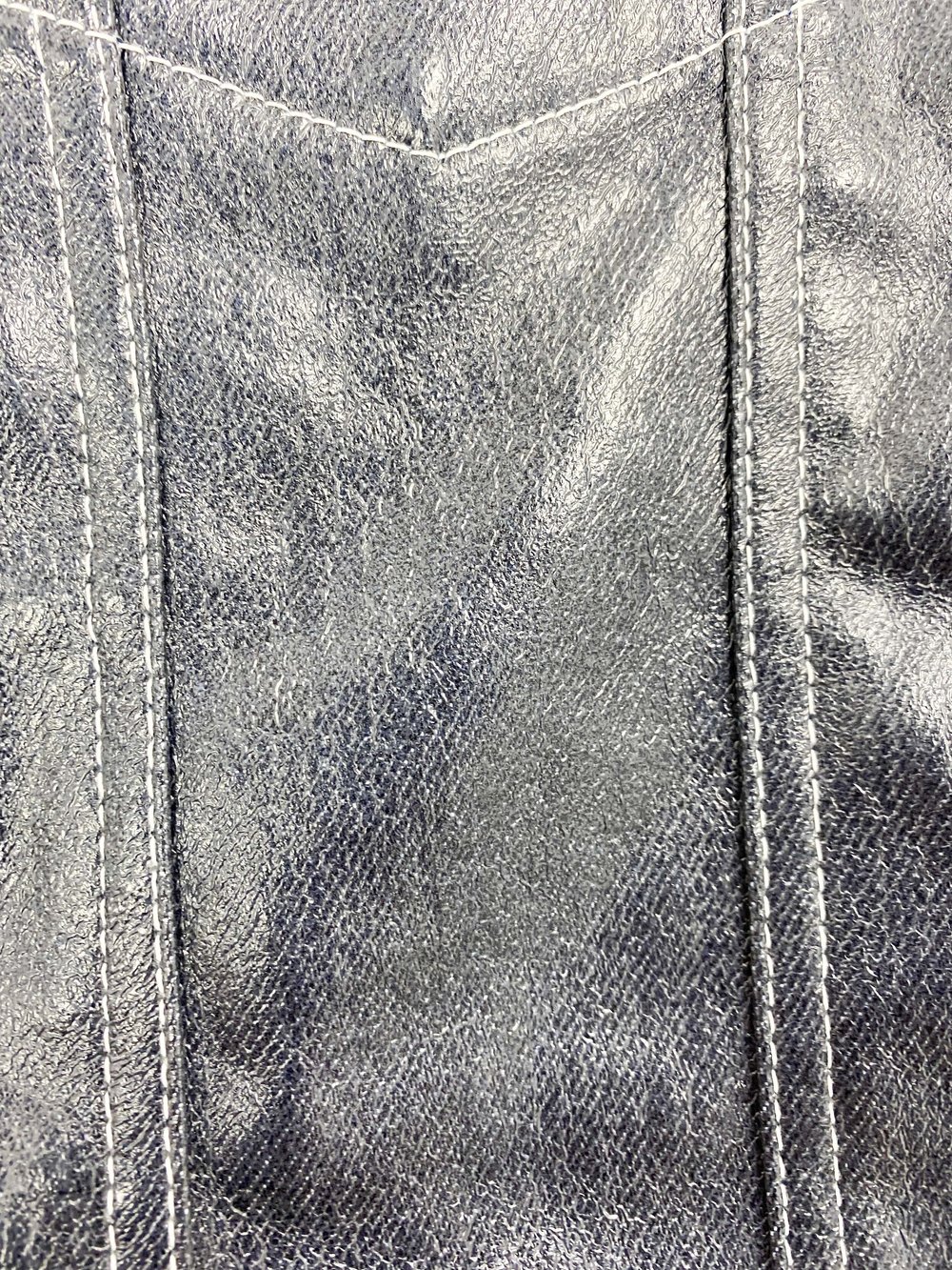 Todd Oldham gray coated denim jacket — JAMES VELORIA