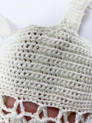 トップス leinwande mix yarn crochet top ivory トップス leinwande mix yarn crochet top ivory leinwande mix