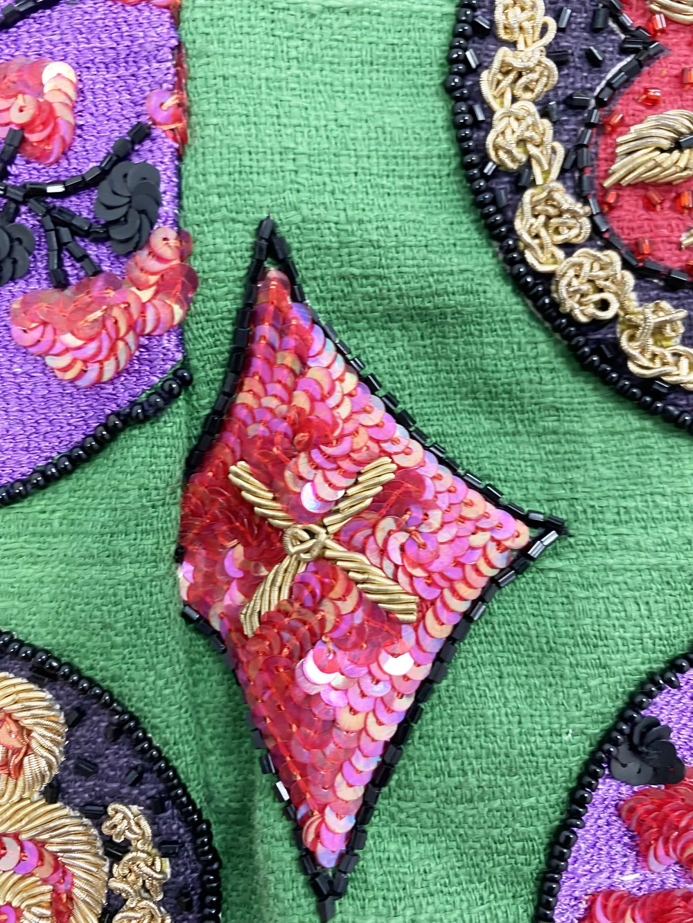 Todd Oldham F/W 1992 beaded tree vest — JAMES VELORIA