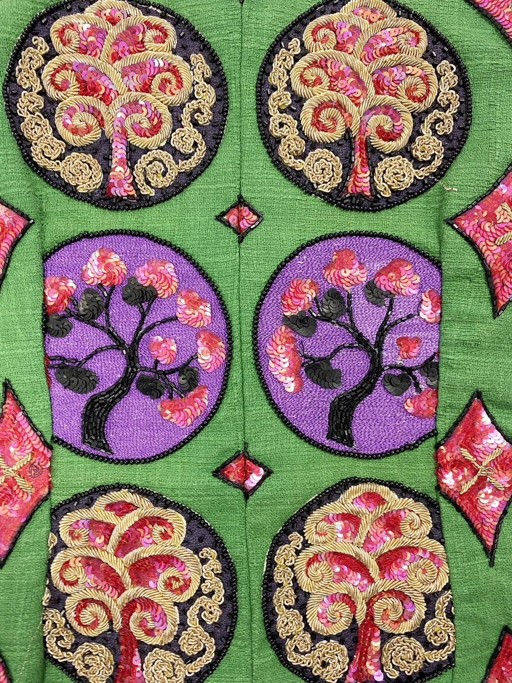 Todd Oldham F/W 1992 beaded tree vest — JAMES VELORIA