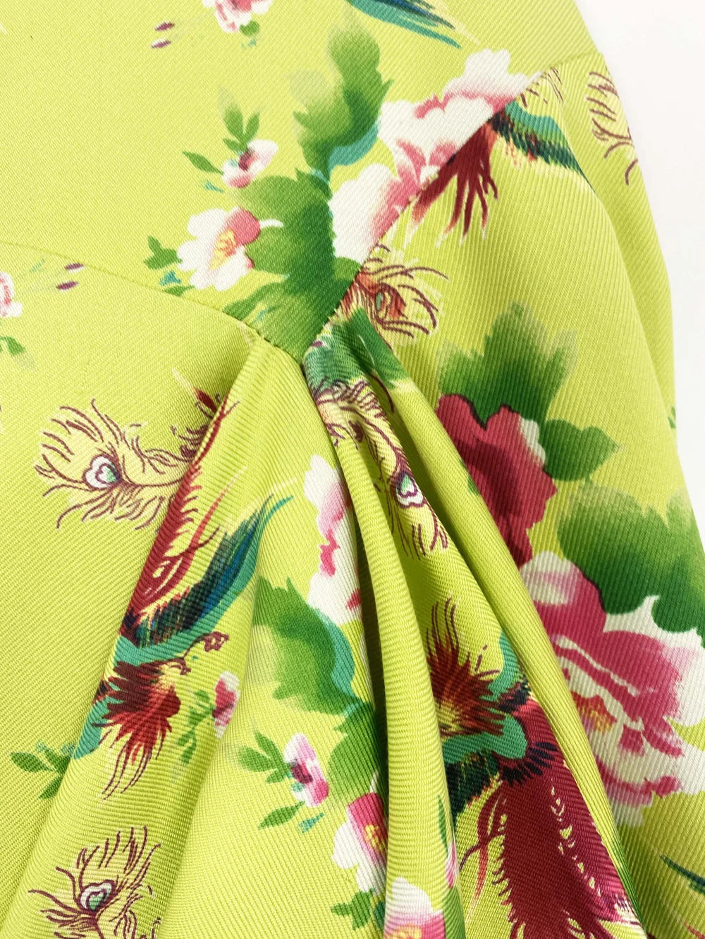 Todd Oldham S/S 1995 green floral ruffle skirt — JAMES VELORIA
