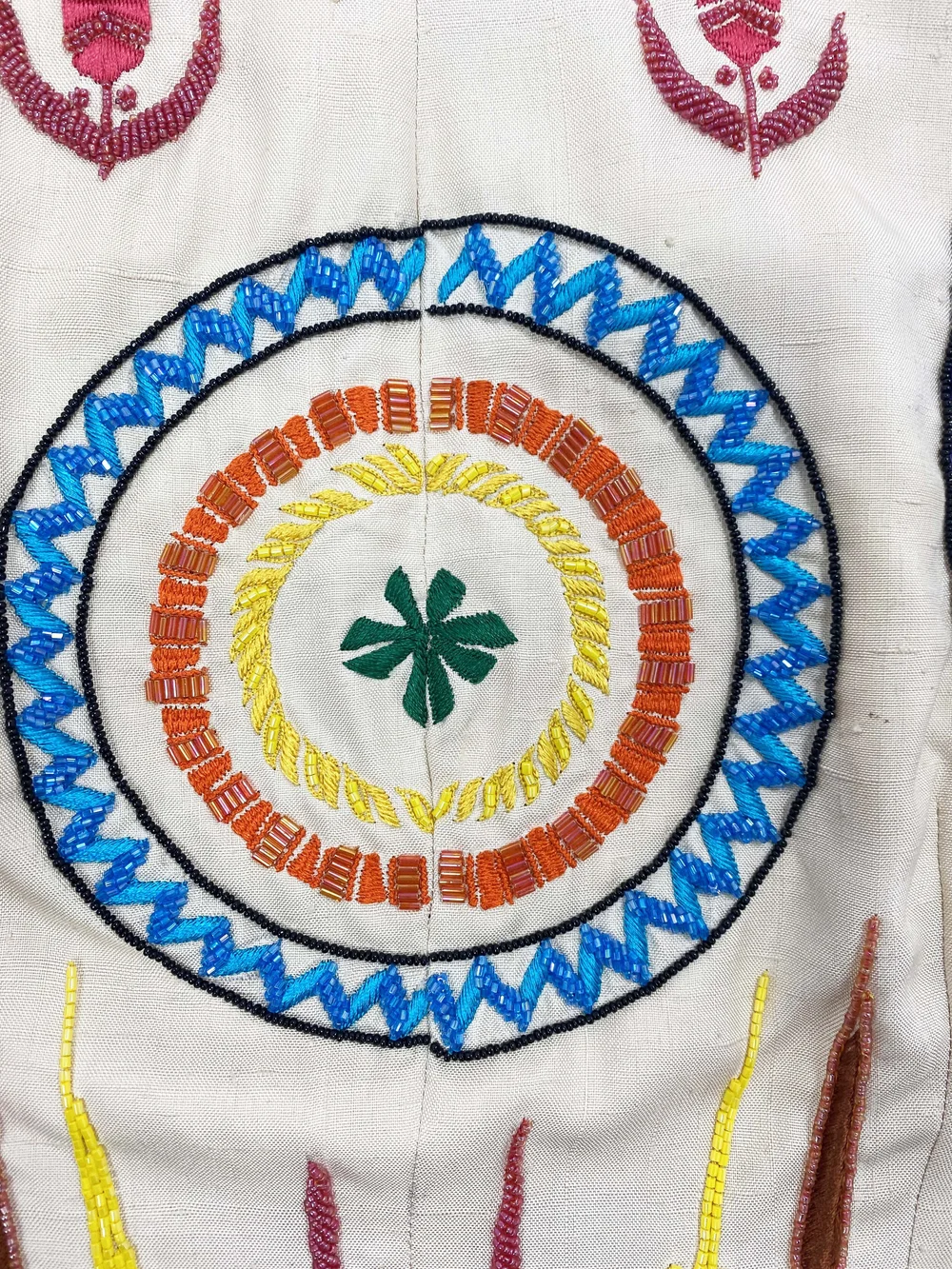 Todd Oldham beaded ivory vest — JAMES VELORIA