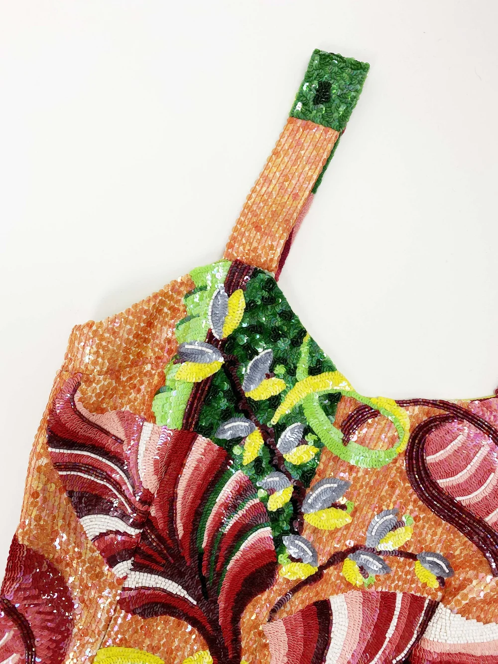 Todd Oldham F/W 1992 tropical sequin dress  JAMES VELORIA