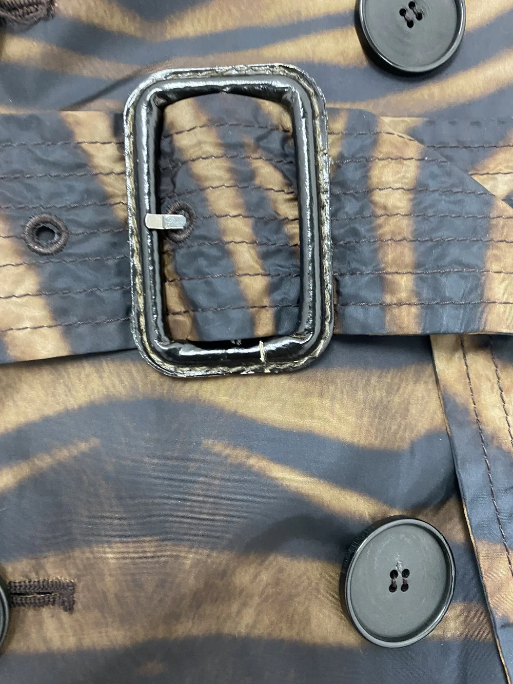 Jean Paul Gaultier zebra pelt print trench coat — JAMES VELORIA