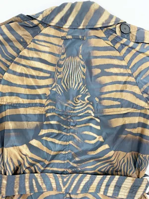 Jean Paul Gaultier zebra pelt print trench coat — JAMES VELORIA