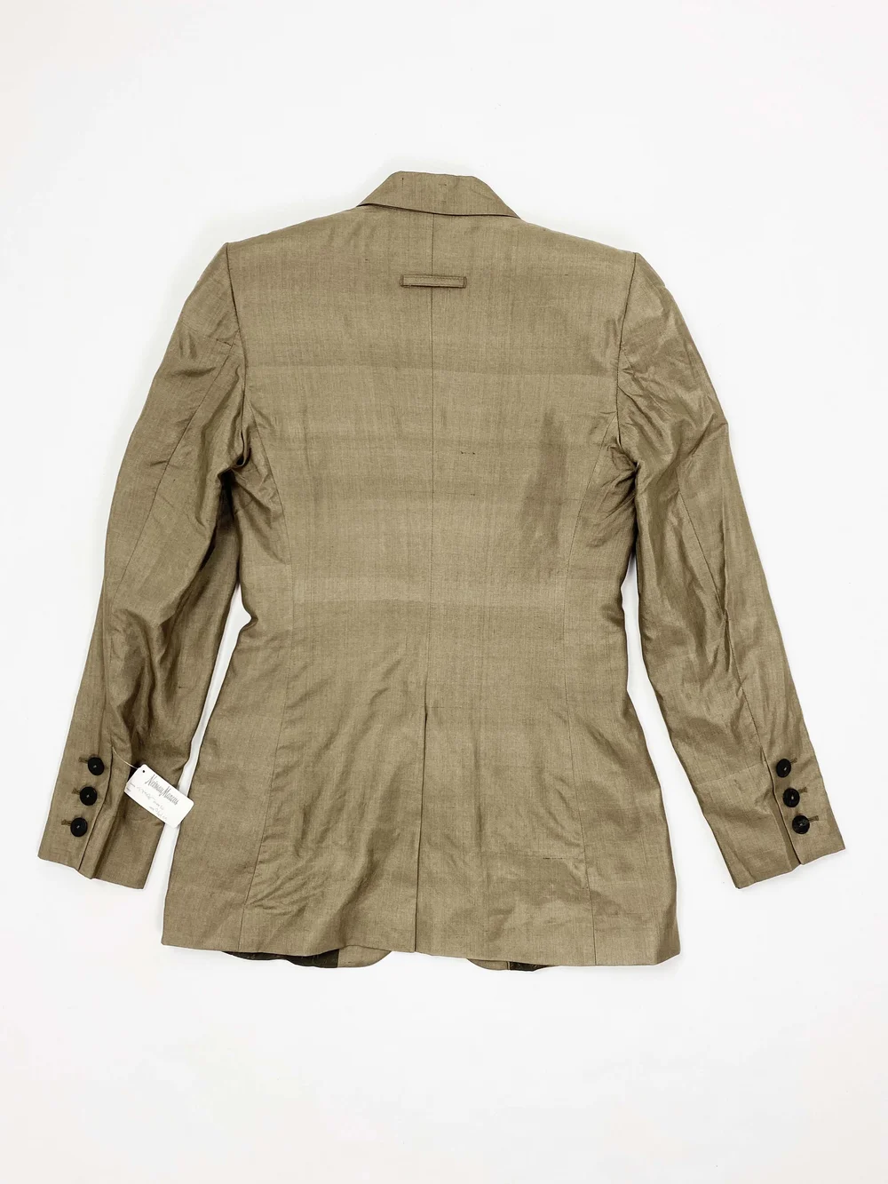 Jean Paul Gaultier 90s beige raw silk suit — JAMES VELORIA