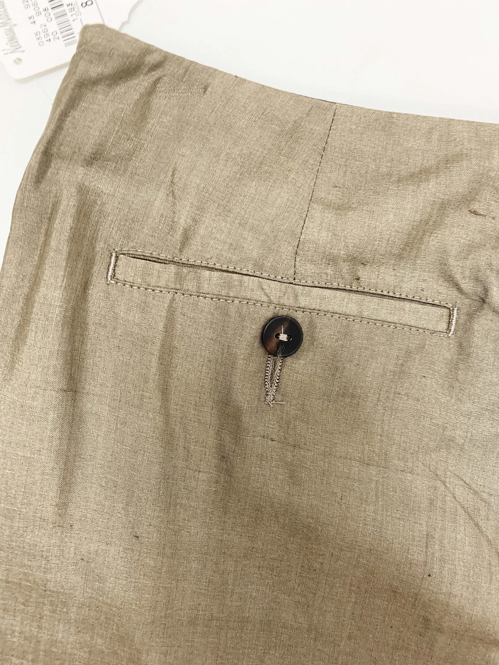 Jean Paul Gaultier 90s beige raw silk suit — JAMES VELORIA