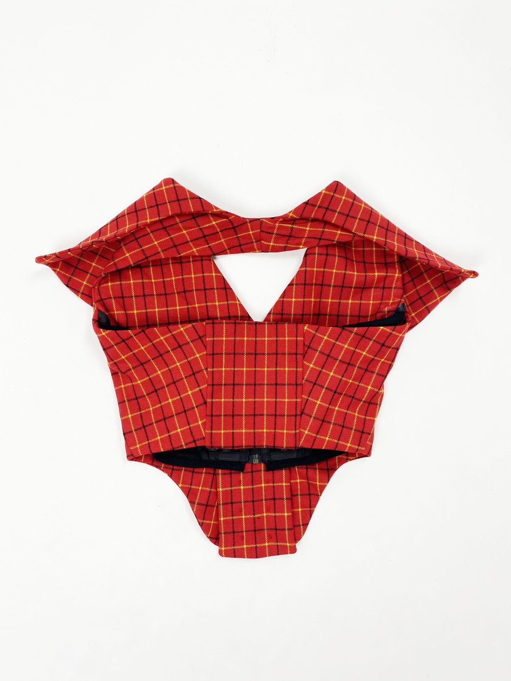Vivienne Westwood F/W 1995 red plaid corset — JAMES VELORIA