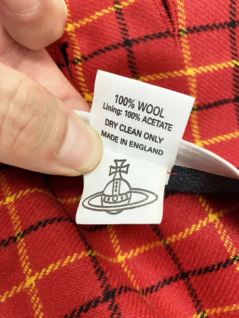 Vivienne Westwood F/W 1995 red plaid corset — JAMES VELORIA