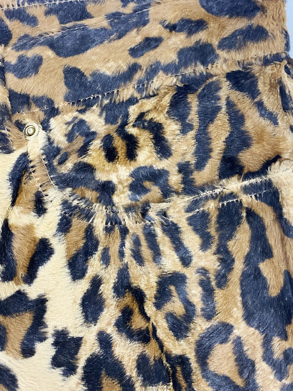 Moschino 1996 faux fur leopard print pants — JAMES VELORIA