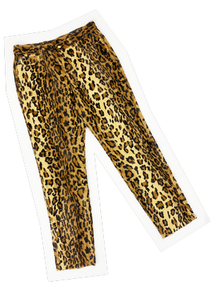 パンツ Moschino Pants With Animal Pattern Moschino 1996 faux fur leopard print pants — JAMES VELORIA