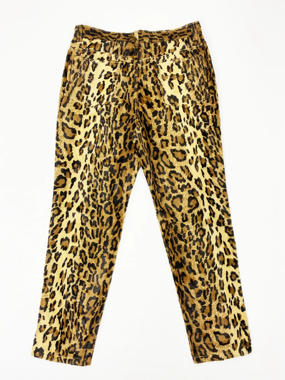 Moschino 1996 faux fur leopard print pants — JAMES VELORIA