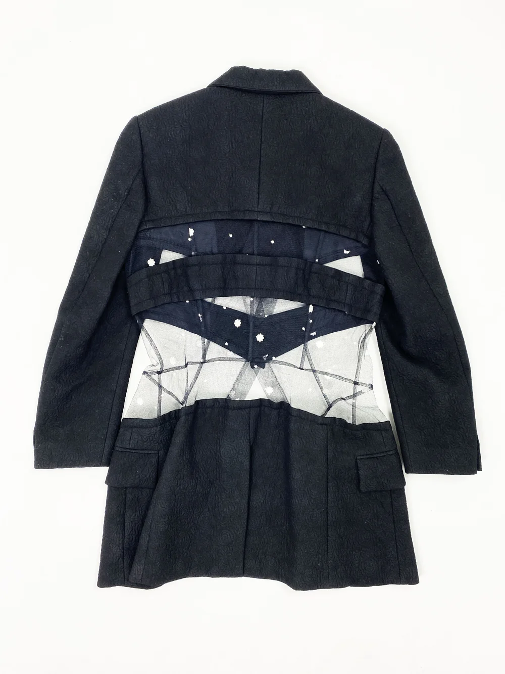 ジャケット・アウター comme des garcon camo mesh coat Comme des Garcons Cutout Trench Coat