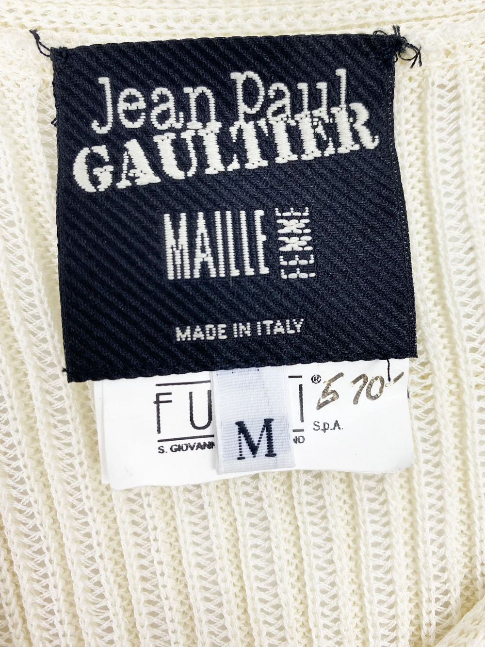 Jean Paul Gaultier chiffon and knit wrap top — JAMES VELORIA