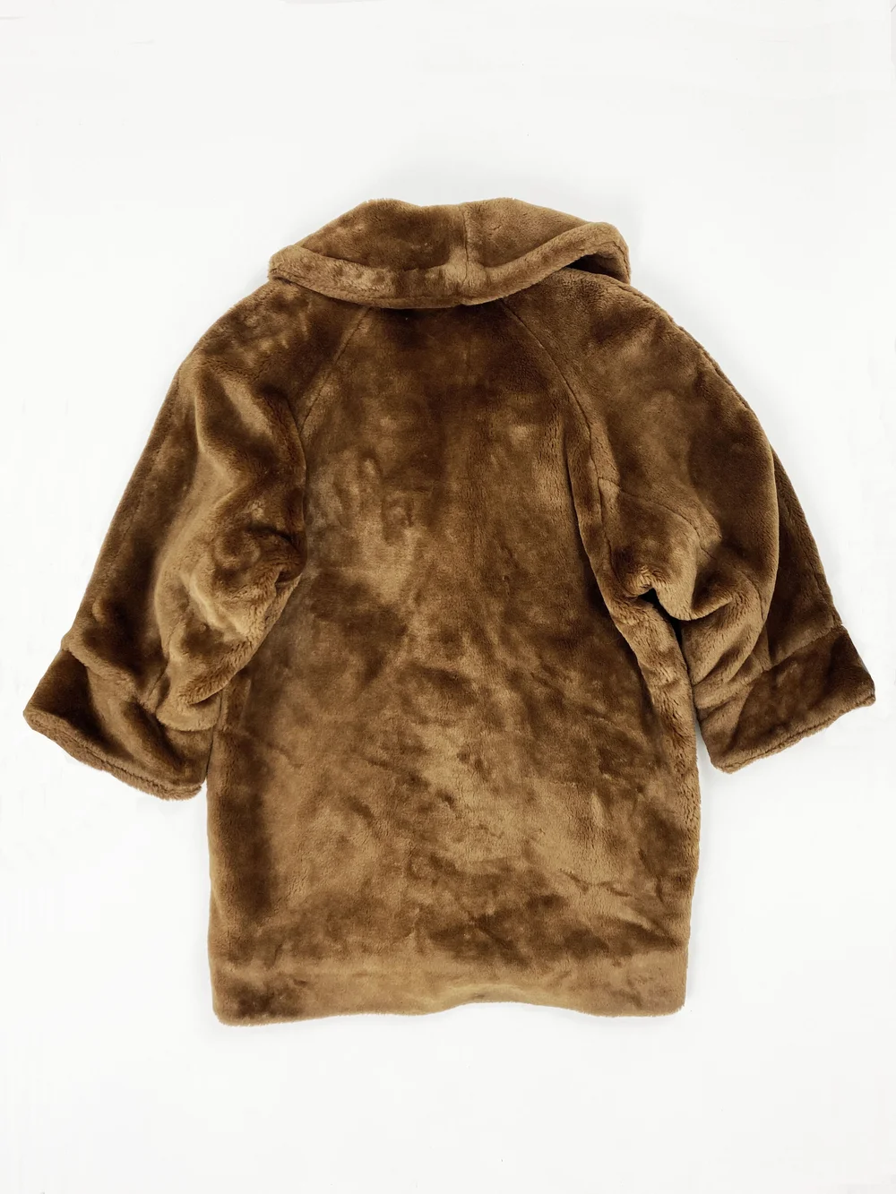 Jean Paul Gaultier 90s brown faux fur coat — JAMES VELORIA