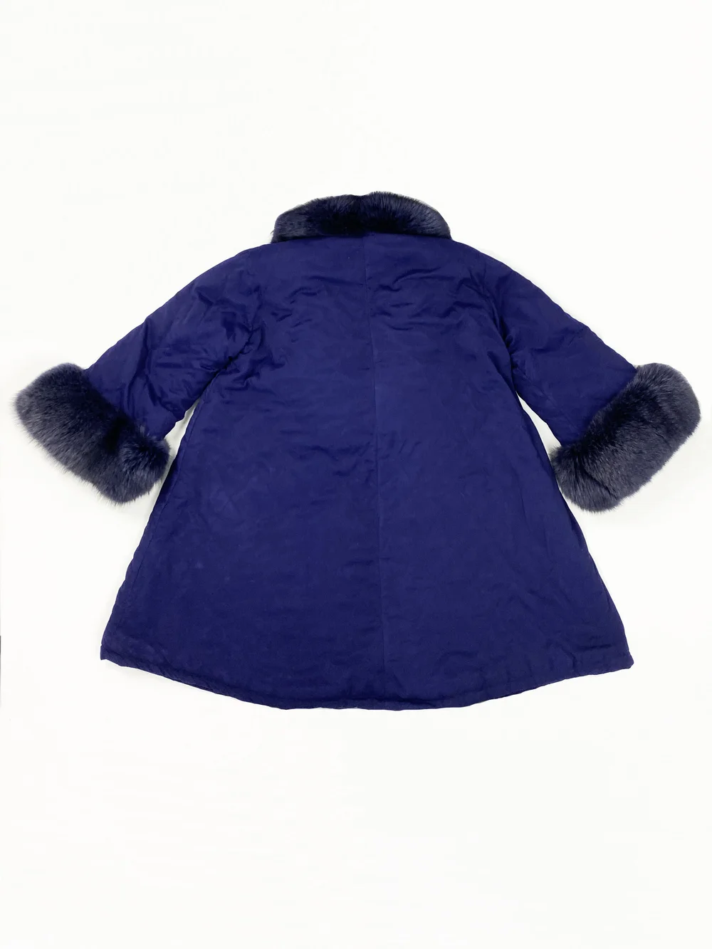 Gianfranco Ferre purple fur trim coat — JAMES VELORIA