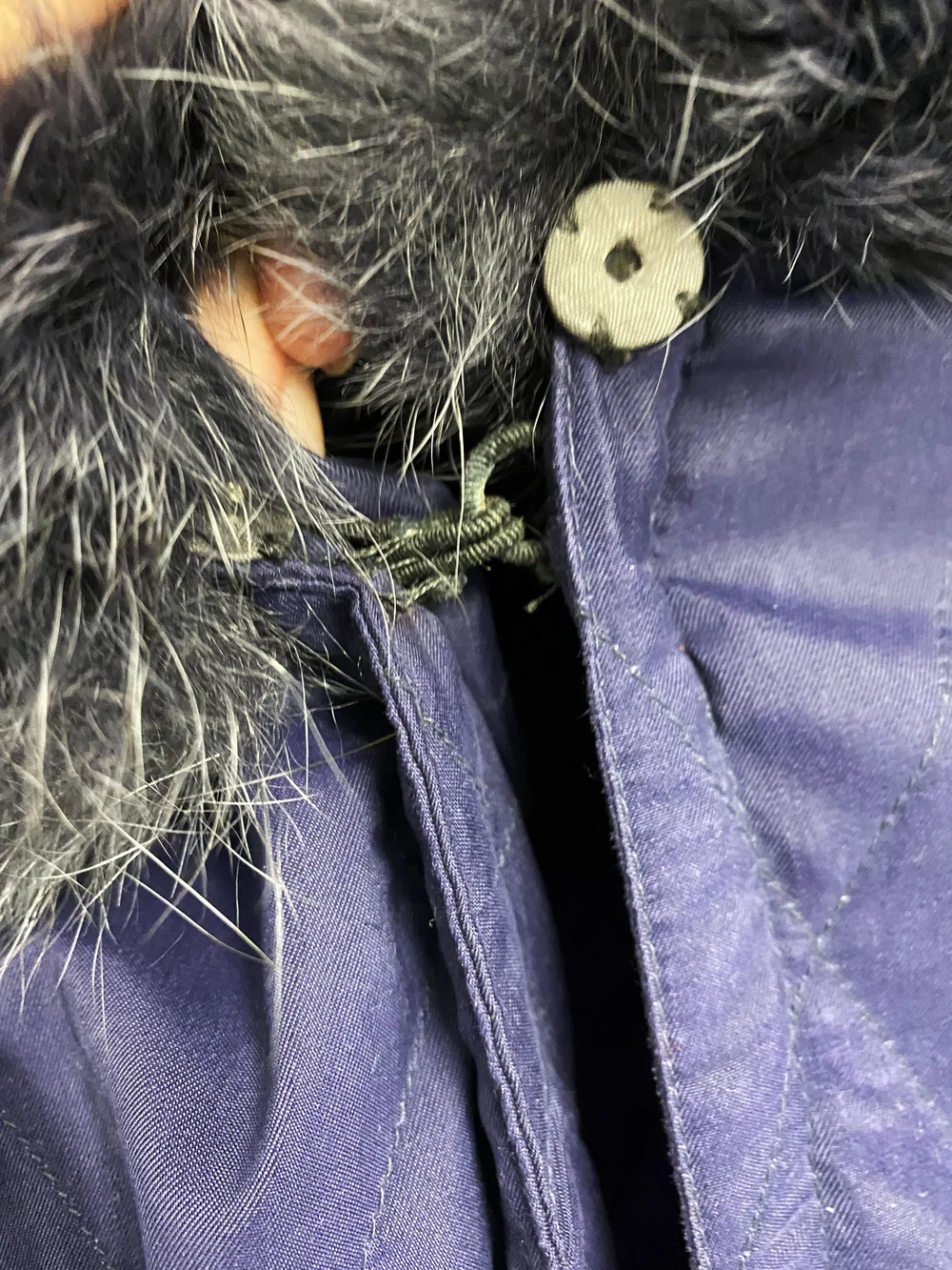 Gianfranco Ferre purple fur trim coat — JAMES VELORIA
