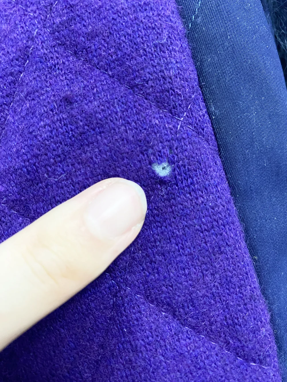 Gianfranco Ferre purple fur trim coat — JAMES VELORIA