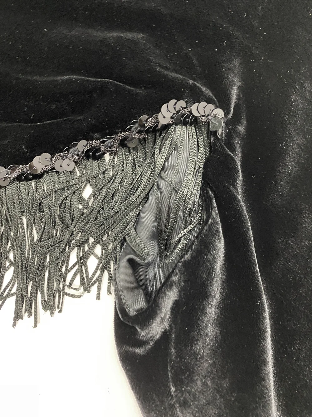 Maison Martin Margiela F/W 2006 velvet fringe crop top — JAMES VELORIA