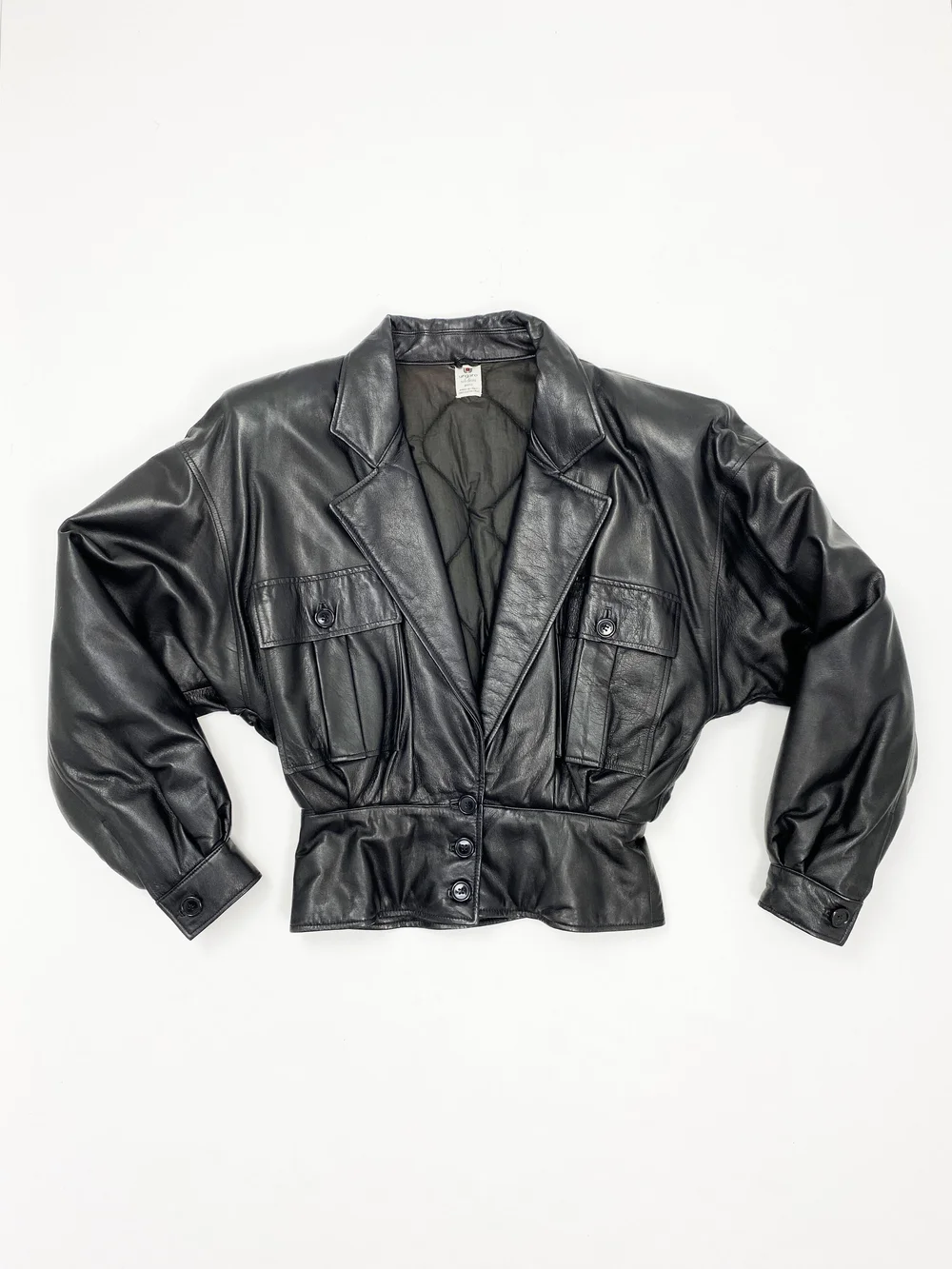 Emanuel Ungaro 80s leather jacket and skirt set — JAMES VELORIA