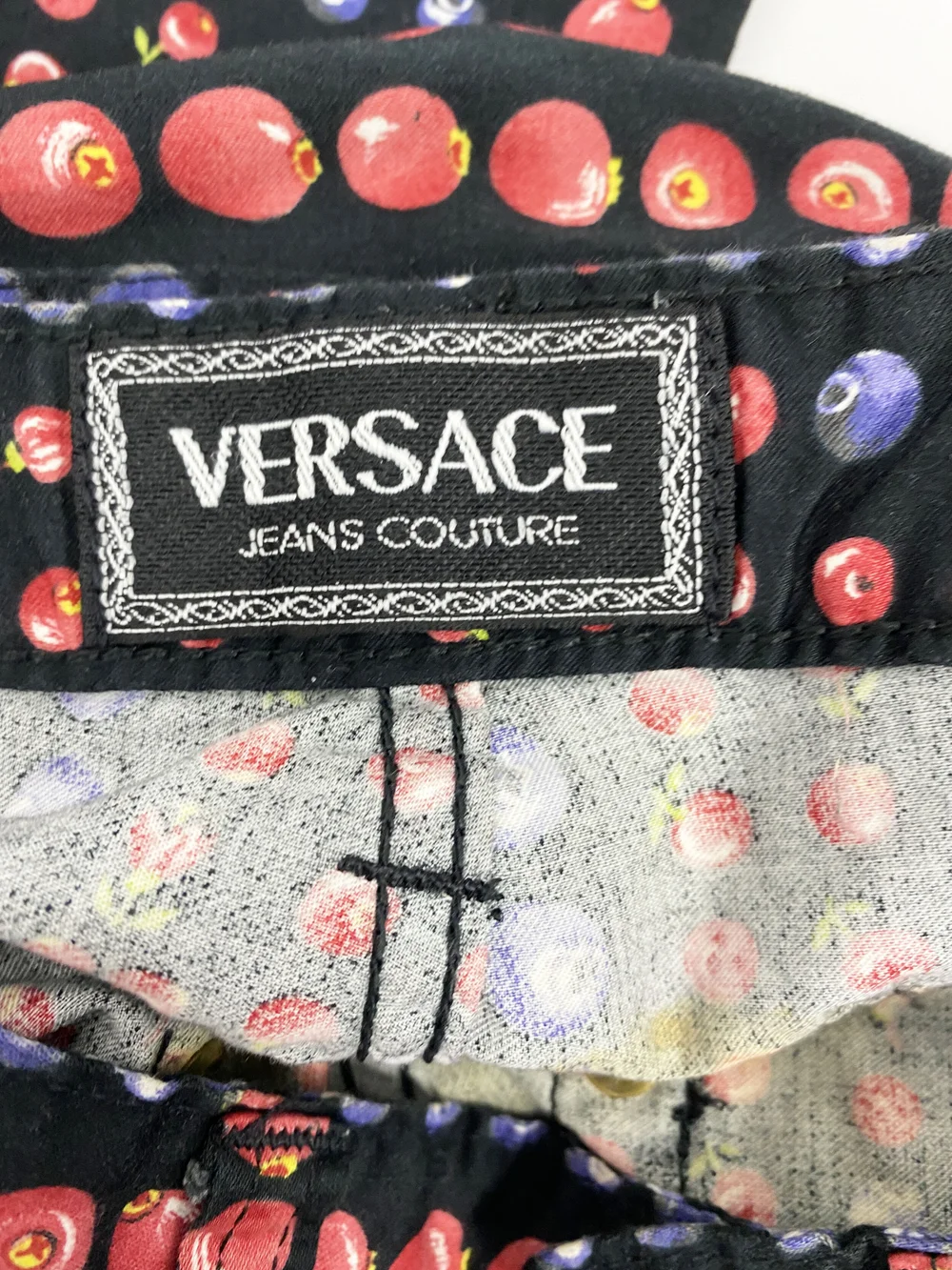 Versace Jeans Couture fruit print pants — JAMES VELORIA