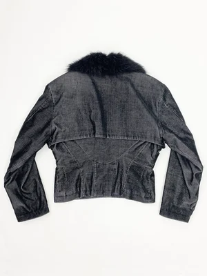 Jil Sander corduroy fur collar jacket — JAMES VELORIA