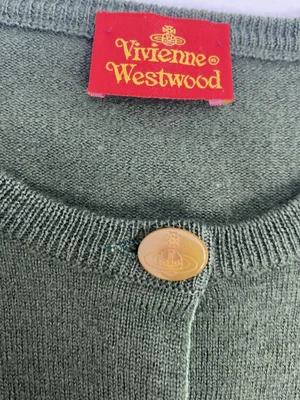 Vivienne Westwood 90s olive green cardigan — JAMES VELORIA