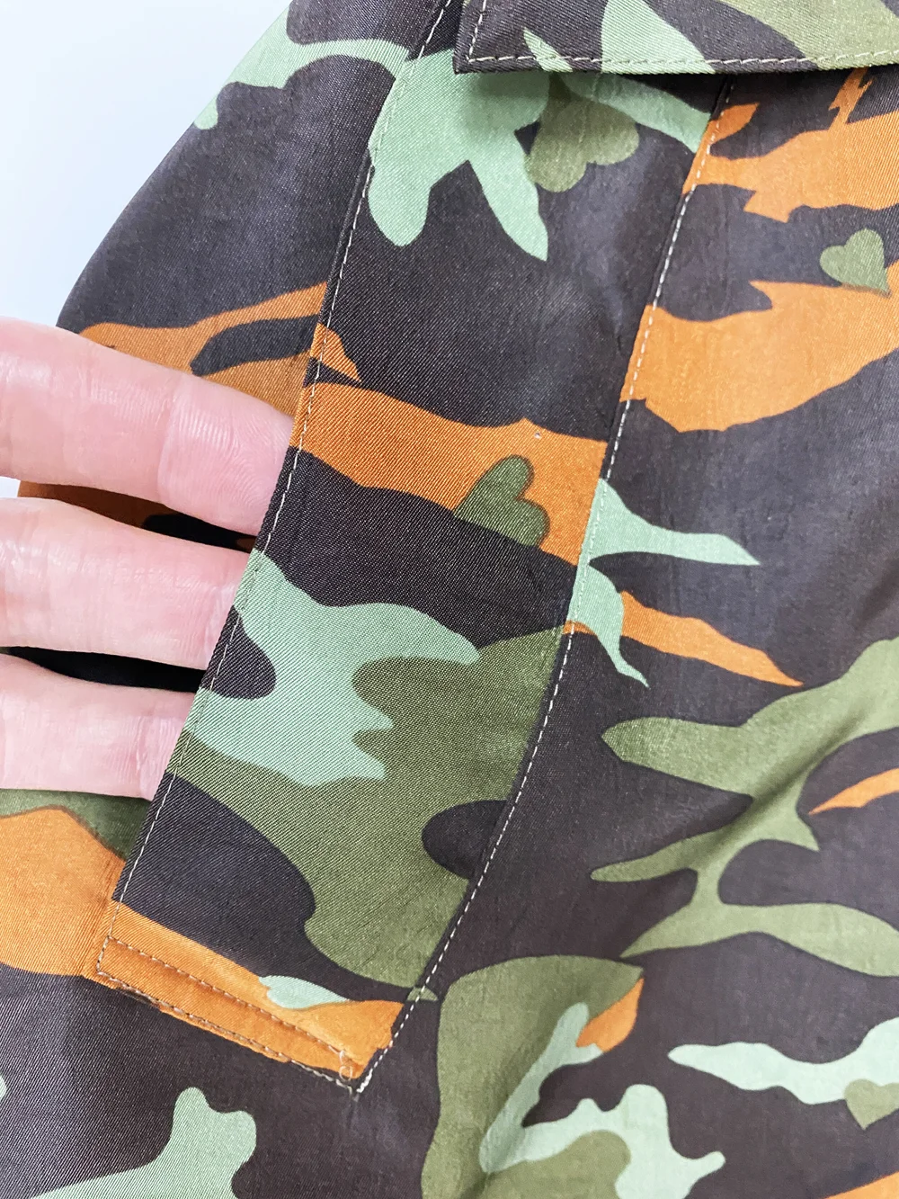 Jean Paul Gaultier 90s camo print trench coat — JAMES VELORIA