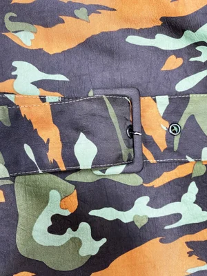 Jean Paul Gaultier 90s camo print trench coat — JAMES VELORIA