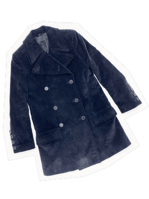 Helmut Lang black corduroy coat — JAMES VELORIA