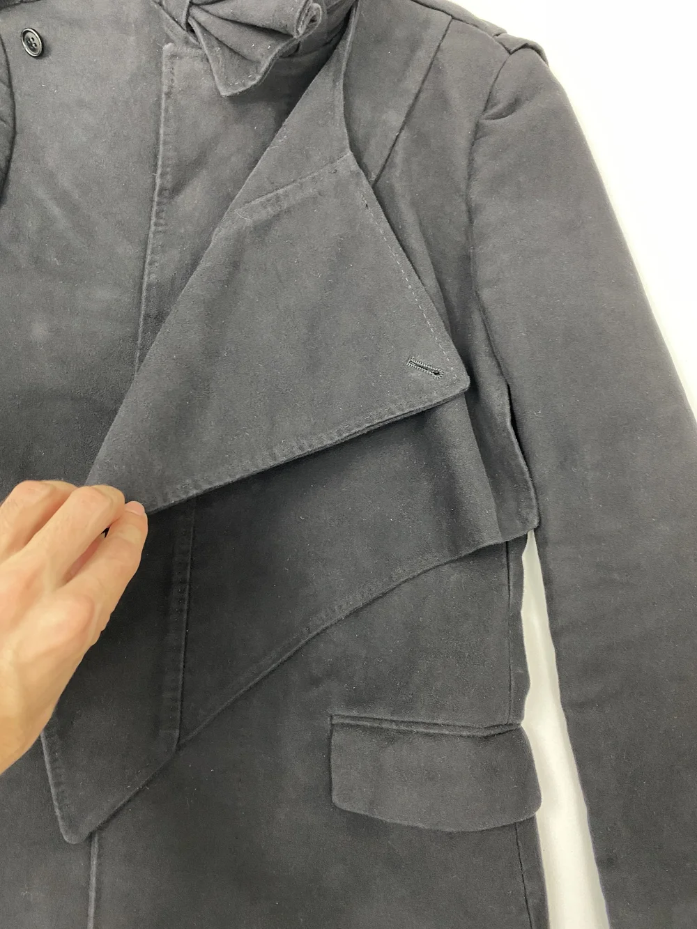 Helmut Lang F/W 2004 chest panel moleskin coat — JAMES VELORIA