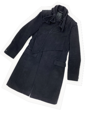 【超希少】Helmut Lang 2004AW Mole Skin P-coat Helmut Lang F/W 2004 chest panel moleskin coat — JAMES VELORIA