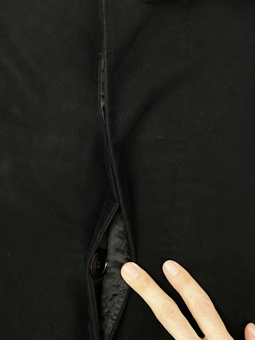 Helmut Lang F/W 2004 chest panel moleskin coat — JAMES VELORIA
