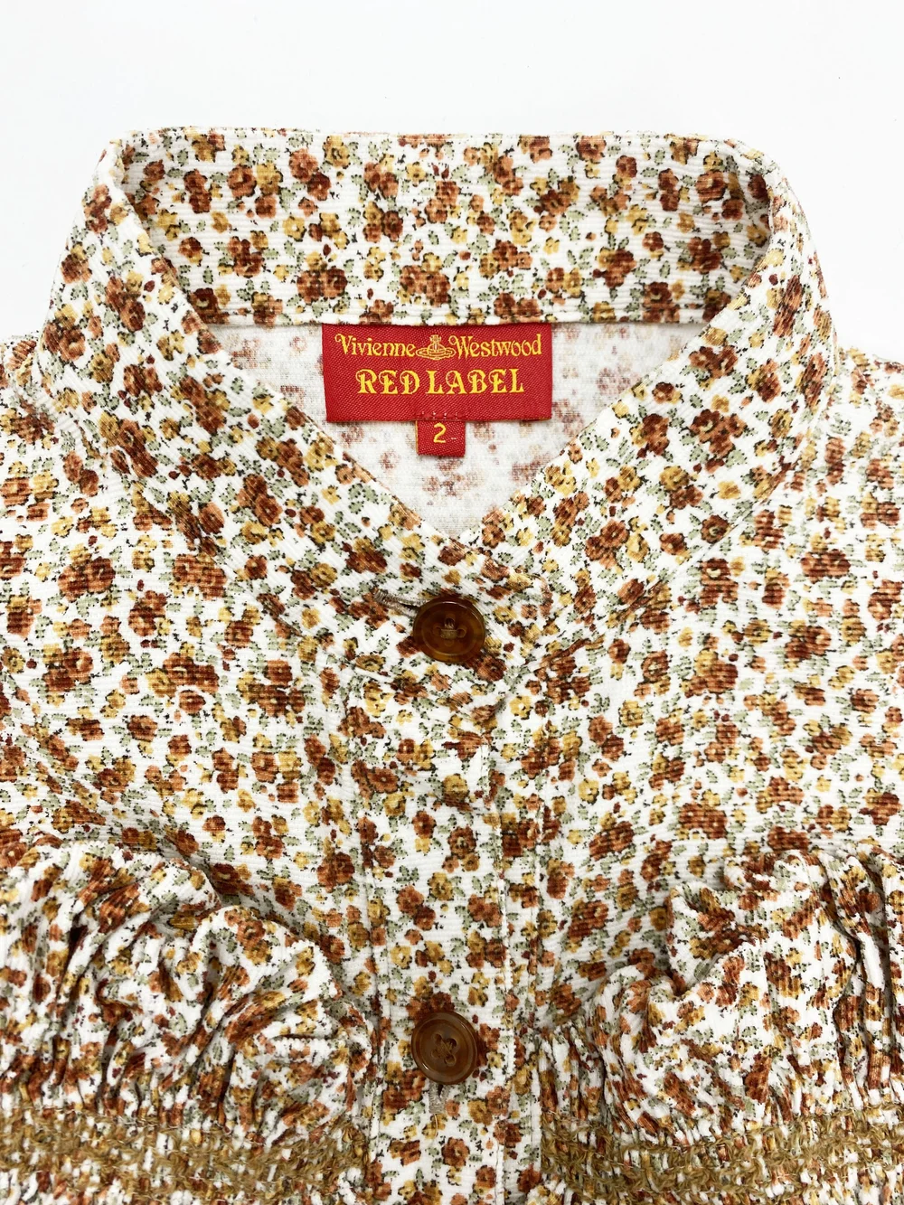トップス vintage VivienneWestwood flower poloknit Vivienne Westwood ruched floral top — JAMES VELORIA