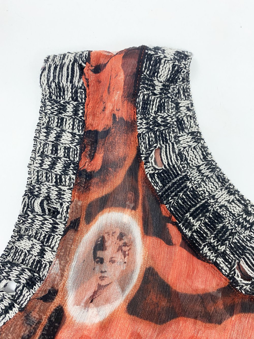 Jean Paul Gaultier F/W 2003 doll print silk top — JAMES VELORIA Jean Paul Gaultier F/W 2003 doll print silk top — JAMES VELORIA