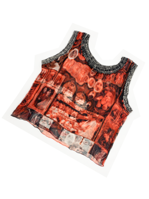 Jean Paul Gaultier F/W 2003 doll print silk top — JAMES VELORIA