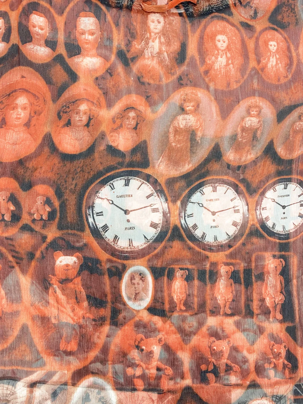 Jean Paul Gaultier F/W 2003 doll print silk top — JAMES VELORIA