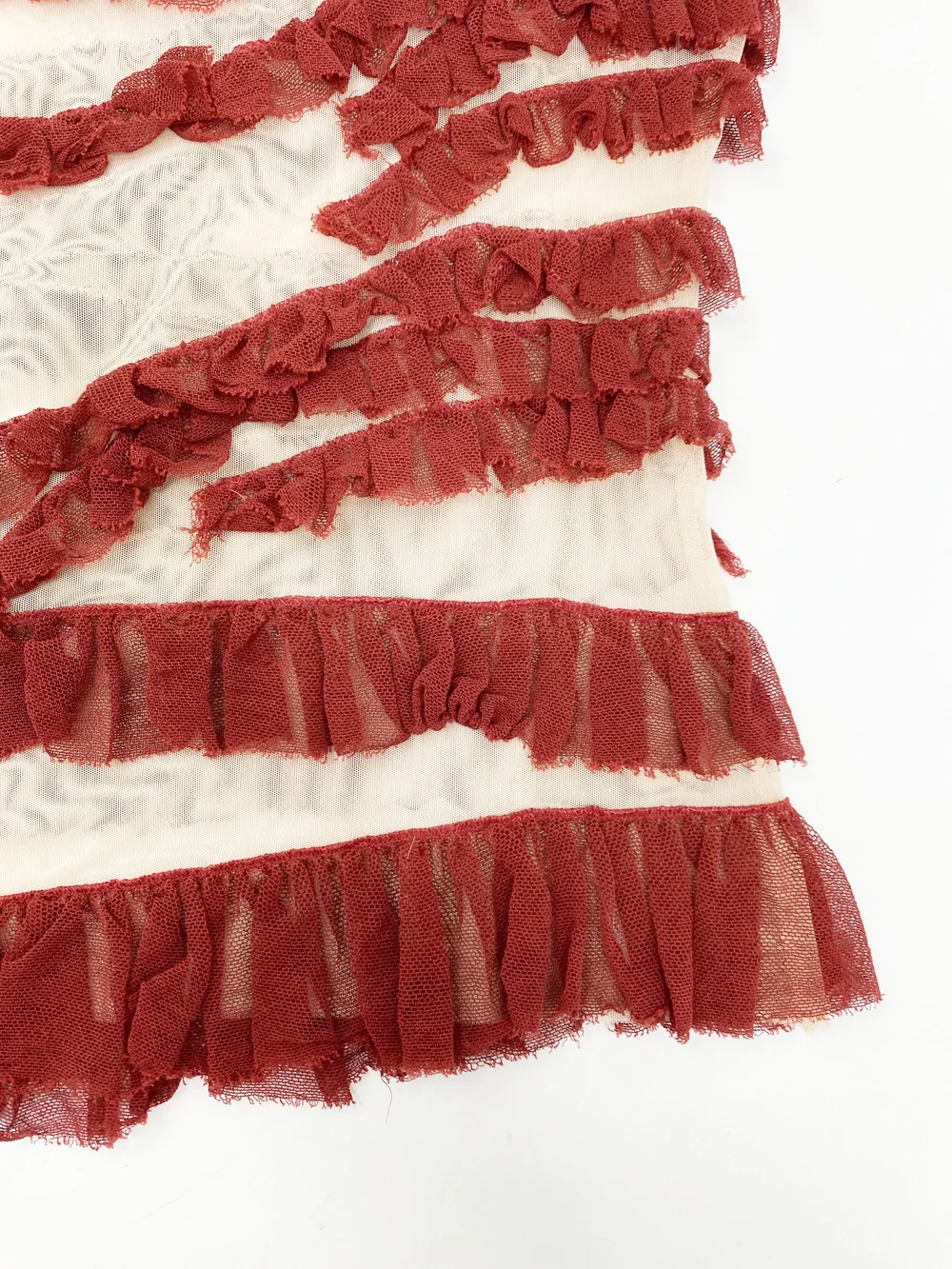 Jean Paul Gaultier S/S 2002 deconstructed mesh ruffle top — JAMES