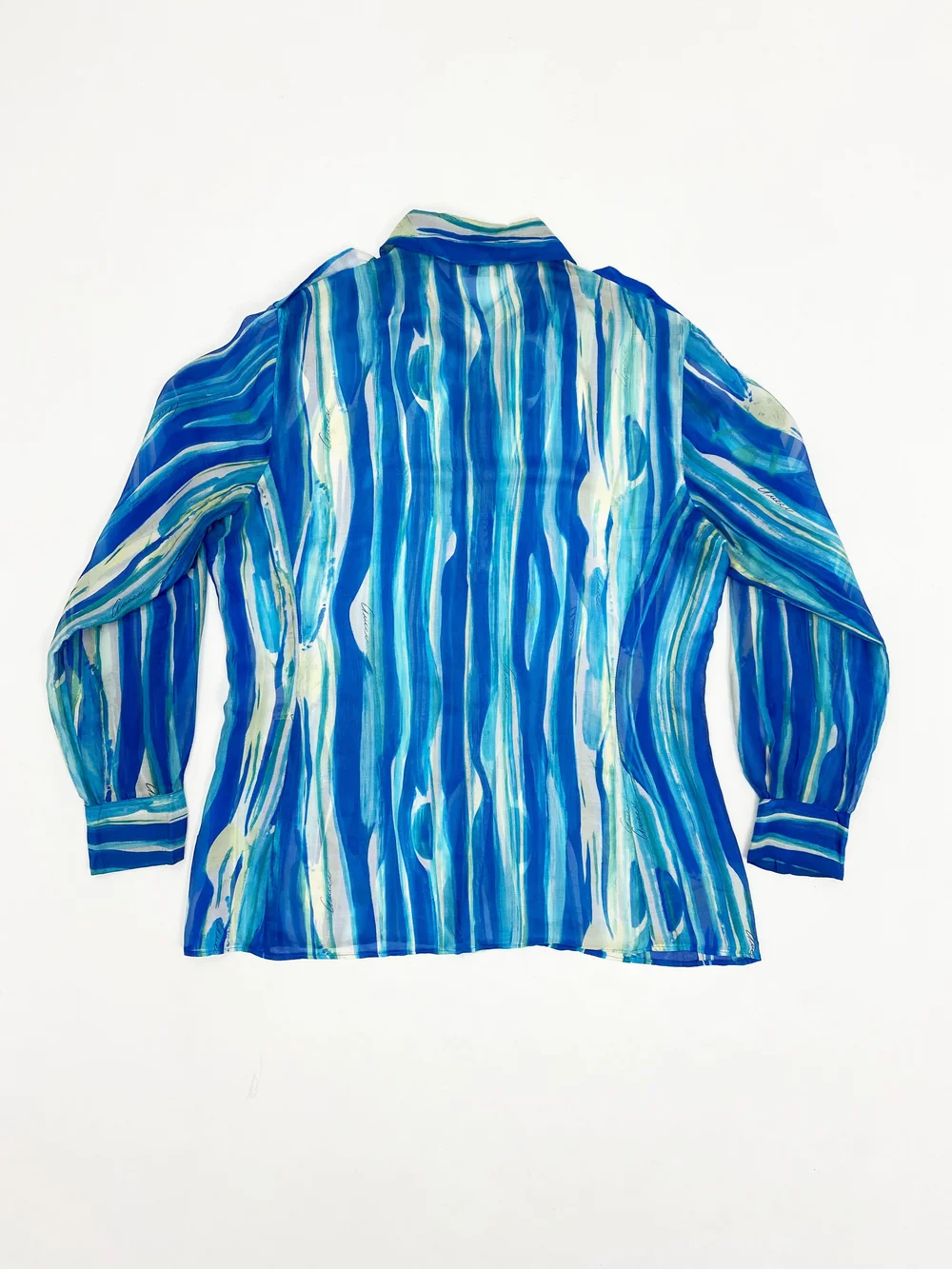 Gucci S/S 1996 blue silk shirt — JAMES VELORIA