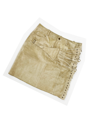 Christian Dior Boutique F/W 2002 suede lace up mini skirt — JAMES