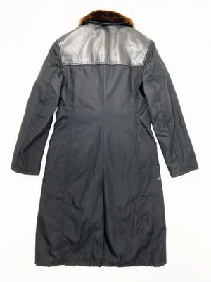 Prada 90s nylon and leather coat — JAMES VELORIA