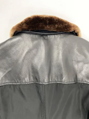 Prada 90s nylon and leather coat — JAMES VELORIA