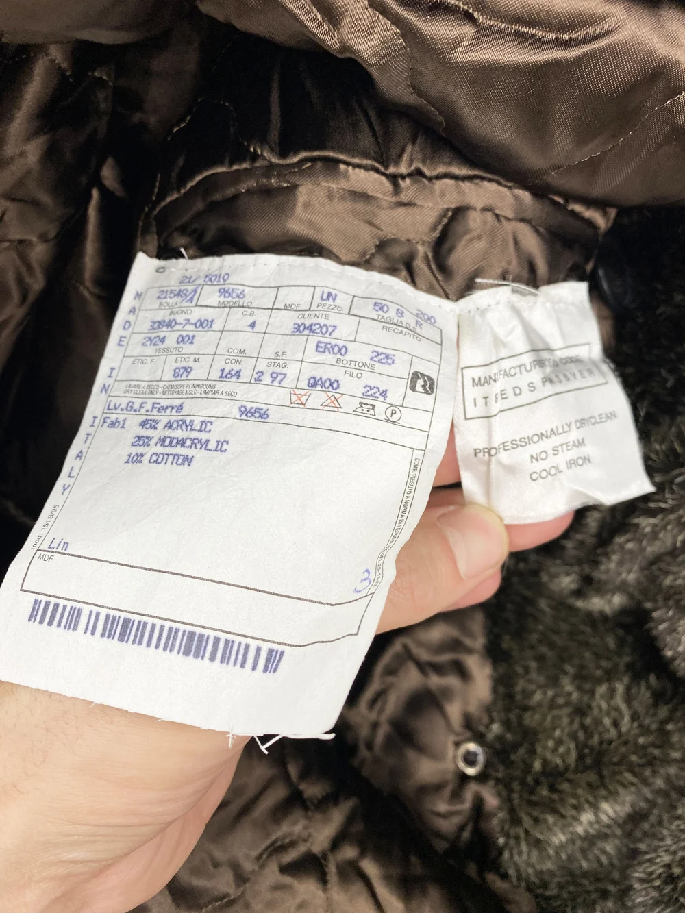 Gianfranco Ferre faux fur coat — JAMES VELORIA