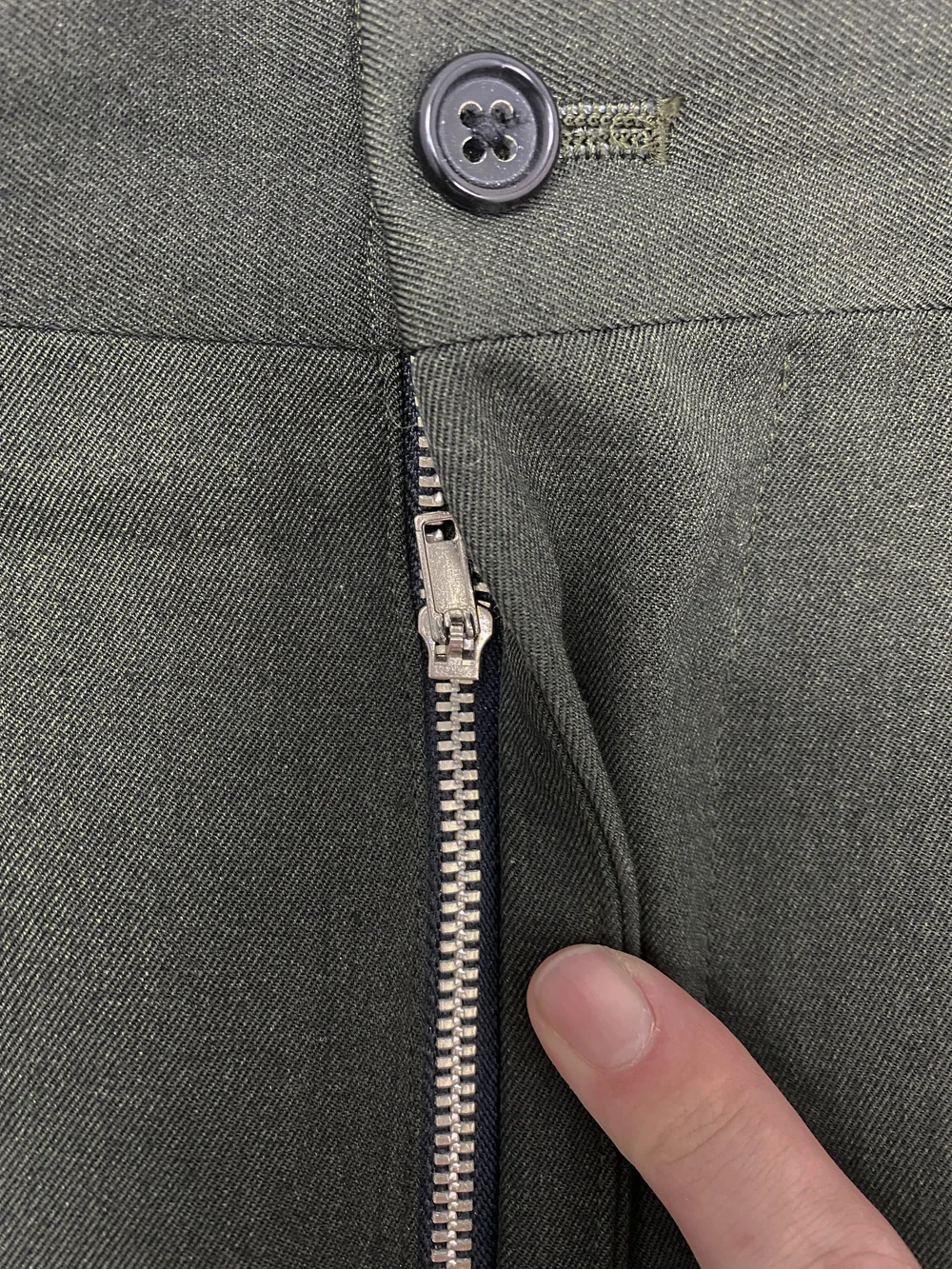 Yohji Yamamoto 80s olive green pant suit — JAMES VELORIA