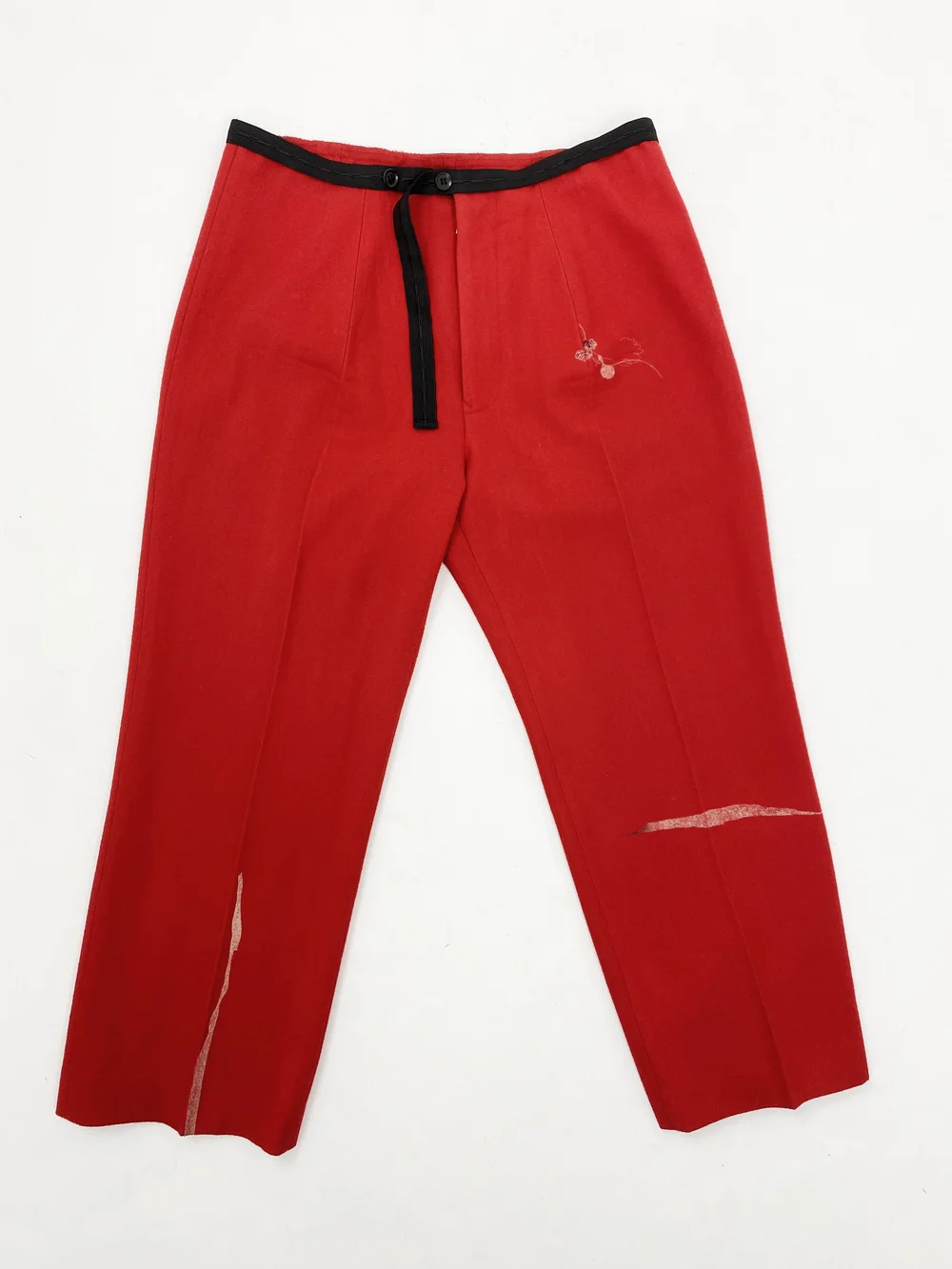Yohji Yamamoto red wool pant suit — JAMES VELORIA