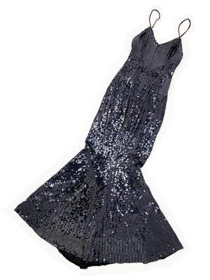 Norma Kamali OMO sequin fishtail gown  JAMES VELORIA